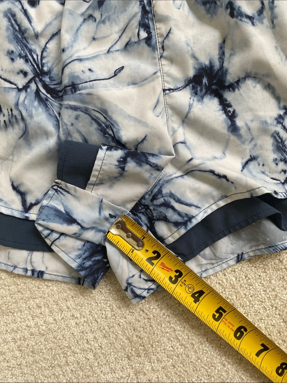 Calia Abstract Tie-Dye Blue Floral Women’s Shorts